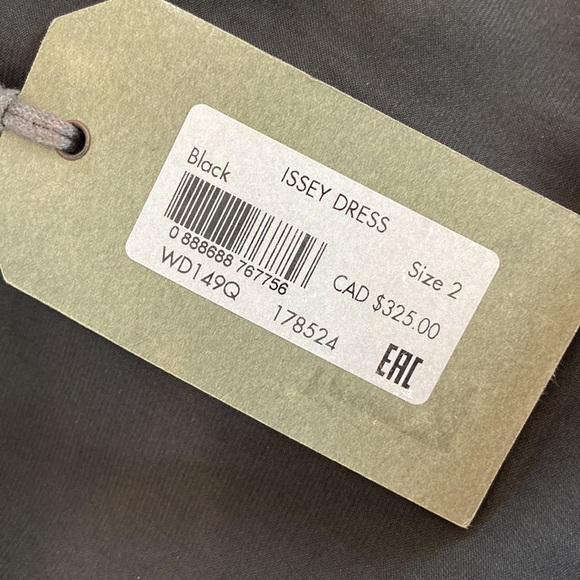 Allsaints brand new with tags on it black wrap dress with side zipper - Picture 8 of 14